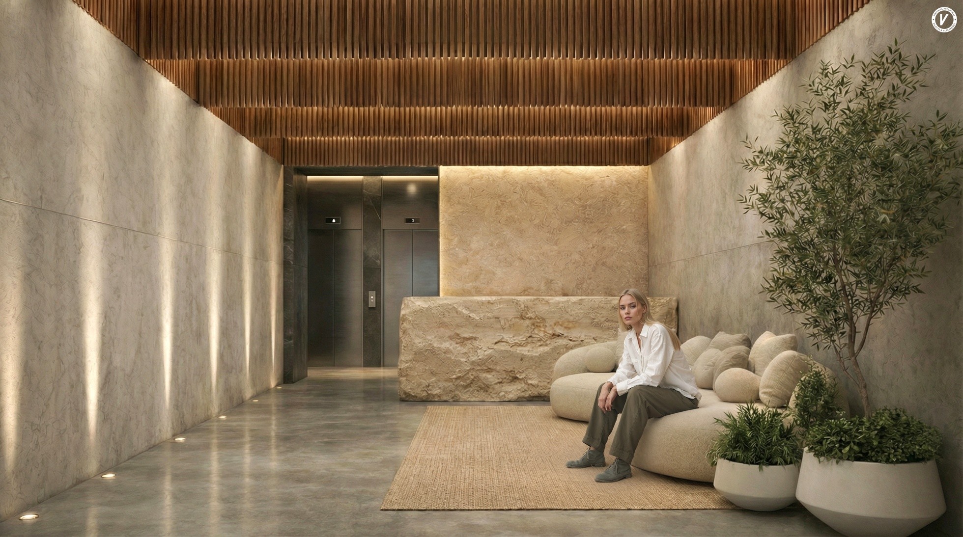 Perspectiva meramente ilustrativa do Lounge Concierge