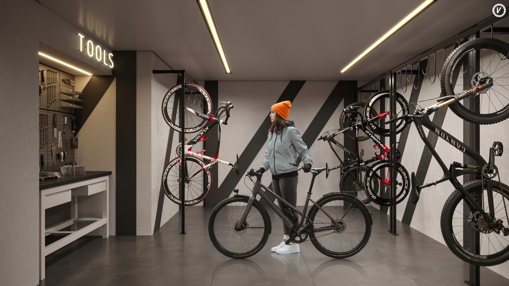 Perspectiva meramente ilustrativa do Bike Space